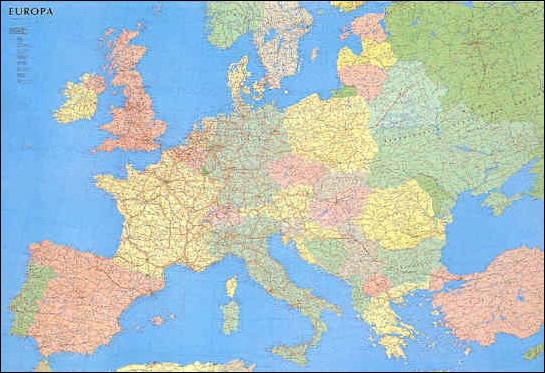 Esempio di carte a livello continentale territori medi